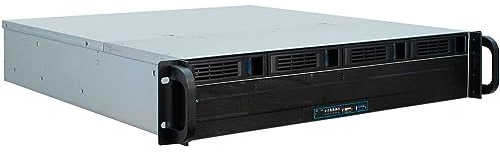 Inter-Tech 2U 2404L S-ATA Halterung Schwarz, Grau
