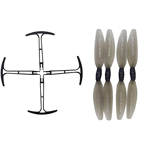 ZYGY 4PCS Schutzrahmen + 4PCS Propeller für HS175 D65 SYMA X500 X30 Z6 Luftaufnahmen faltende Quadcopter Fernbedienung Drohne Ersatzteile