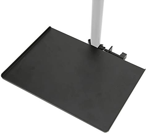 Mikrofonständer Clamp-On Utility Shelf, Metal Sound Card Tray 5,51x7,87 Zoll, Verstellbarer Winkel Clamp-On Laptop Notebook Rack Tray Halter für Live-Streaming, Musikstudio, Bühne