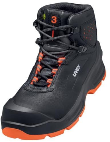 Uvex 3 6873145 Sicherheitsstiefel S3 Schuhgröße (EU): 45 Schwarz, Orange 1 Paar
