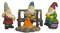 FONDUO Gartenfiguren für Außen 4er Set Gartenzwerg Garten Figuren Zwerge Gartendeko Garten Mini Deko Miniatur Gartenzwerge Feengarten Zubehör Mikrolandschaft Miniatur Ornamente
