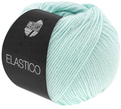 LANA GROSSA Elastico | Baumwoll-Klassiker mit leichtem Stretchanteil | Handstrickgarn aus 96% Baumwolle & 4% Polyester (Elite)| 50g Wolle zum Stricken & Häkeln | 160m Garn FB 172
