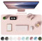 MOLMO Non-Slip Desk Mat, Waterproof Desk Pad Table Protector, Easy Clean Laptop Mat Large Mouse Pad Leather Writing Mat with Suede for Office /Home/Decor (Pink, 60 x 35 cm)