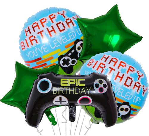 DIWULI Gamer Luftballons Set - Happy Birthday Gaming Deko