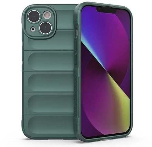 RankOne Airbag Funda de Silicona Líquida para iPhone 14 (6.1 Inches) - Verde