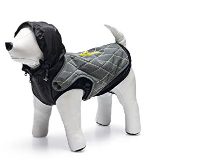 Beeztees Hundemantel Safety Gear Allia reflektierend grau, Größe:32 cm