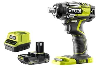 Pack RYOBI Boulonneuse à chocs R18IW7-0 - 18V OnePlus Brushless - 4 modes - 1 Batterie 2.0Ah - 1 Chargeur rapide