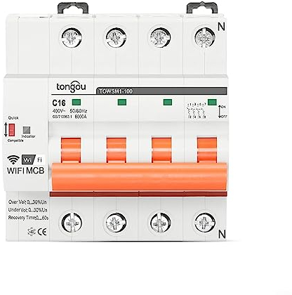 DIN-Schiene für Tuya WiFi-Leitungsschutzschalter, Timer, Fernbedienung, App, intelligenter WLAN-Schalter, MCB, automatischer intelligenter Interruptor WLAN-Schalter