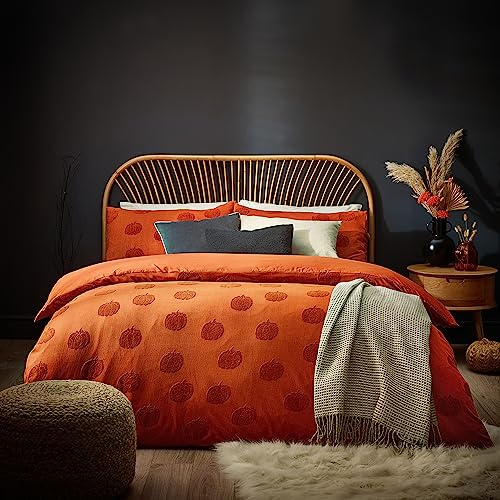 furn. Pumpkin getuftetes Bettwäsche-Set für Einzelbett, Gewürze, Orange