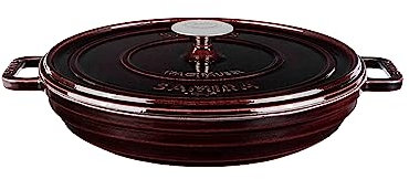 Sallys 'Samira' Deluxe Gusseisentopf - Robustes und Hochwertiges Kochjuwel für Perfektes Garen - für 2,2 Liter Inhalt, für alle Herdarten und ofenfest bis zu 250 Grad (Plum Purple Majolika)