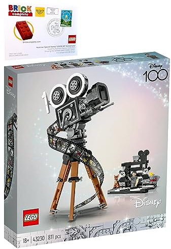 BRICKCOMPLETE Lego 2er Set: 43230 Kamera Hommage an Walt Disney & 1x FDC First Day Cover/Erstagsbrief mit Sonderstempel / 90 Jahre Lego Edition