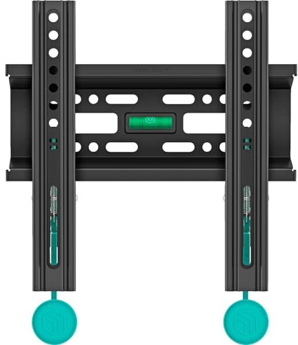 ONKRON Support Mural TV pour 17-43 Pouces TV & Ecran Poids jusqu'à 30 kg Fixation Television Support Support TV Mural Fixe VESA 75x75/VESA 200x200 Support Tele Mural Fixe Porte TV Mural Noir FM1-B