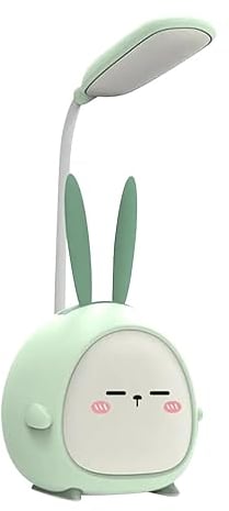 Jooheli Schreibtischlampe Kinder, LED Schreibtischlampe für Kinder, Nette Cartoon Schreibtischlampe, Geschenk für Kinder, Junge, Mädchen, Freudin (Grün)