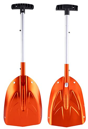 25.6 Inch Detachable Snow Shovel Orange, for Snow Removal