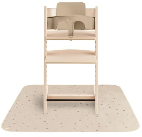 Mushie Spritzmatte Bodenschutzmatte für Baby | Wasserdichte & Maschinenwaschbare Matte für Hochstuhl | 108x108 cm | Leicht, Langlebig & BPA-frei Splat Mat | Perfekt für Essensbereich (Rainbows)