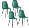 Mondeer Esszimmerstühle 4er Set, Samt Küchenstuhl mit Rückenlehne und Polsterung, Modernes, für Esszimmer Wohnzimmer Küche Büro, Grün