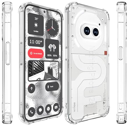 Effcotuo Coque Compatible avec Nothing Phone 2A/ 2a Plus Etui Antichoc Cover Case Housse de Protection en Transparent Soft TPU Souple, Mince et Limpide, Transparent