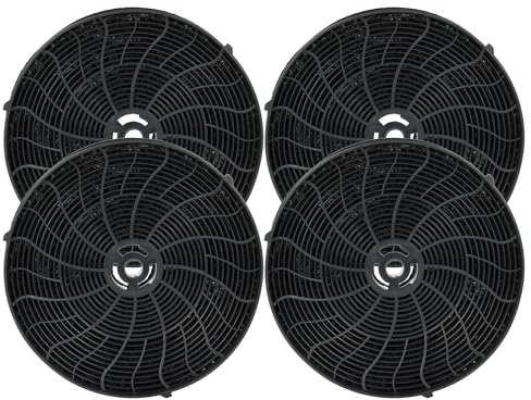 vhbw 4x Aktivkohlefilter kompatibel mit AEG DEB2531S, DE6261-ML, DEB2530S, DE6251-ML, AWS8446AB, DEB2631S, DEB2630S Dunstabzugshaube