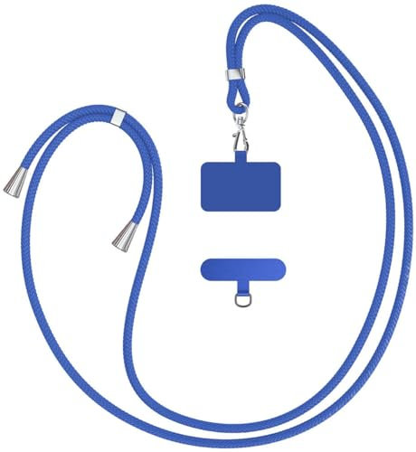 YFSYLL Handykette Universal zum umhängen kompatibel mit jedem Smartphone als Handyhüll,mit 2 Stück Universelles Patch,Handyband mit jeder Hülle kombinierbar, Blau