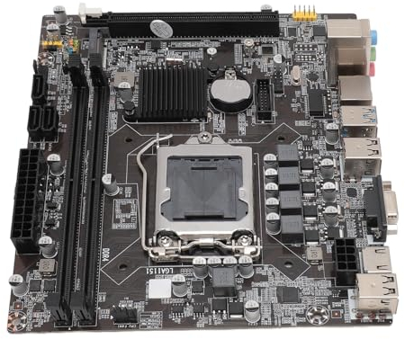 Jectse H310 Desktop-Computer-Motherboard, PCB Desktop-Motherboard PCIe X16 Gen 3.0 Slot Professional mit DDR4 2133HMz Speichermodul-Set für Computerzubehör (8GB)