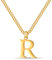 Jokmeo Goldkette mit Buchstaben R,14K Gold Vergoldet Initial Halskette,Edelstahl Kette mit R,Gold kettenanhänger kette für Damen Mädchen
