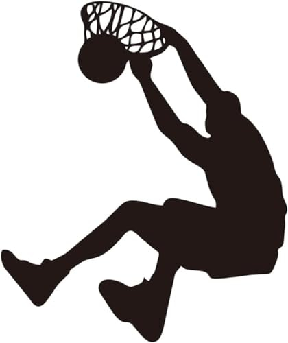2 Pieces Basketball Sports Slam Dunk Car Gym Decoration Engraving Vinyl Sticker,