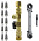 Ventilkernentferner-Werkzeug für HVAC-Geräte, Reparatur-Bit-Adapter und HVAC-Service-Schraubenschlüssel-Set mit 10 Ventilkernen, Entferner-Werkzeug, Ventile, Kerne, Entferner-Werkzeug mit Bit-Adapter,