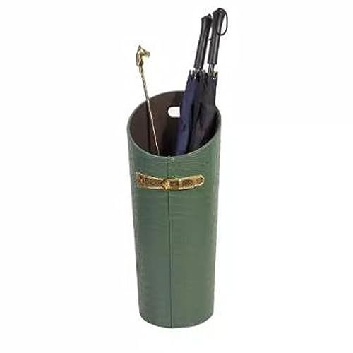 XXAD553TY Regenschirmständer Home Schirmständer Schirmeimer, dekorativer freistehender Schirm-Aufbewahrungsständer aus Leder, Organizer, Gehstockhalter Regenschirm Halter(Green)