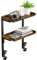 THYGIFTREE Clamp On Desk Shelf 2-Tier, Wood Shelving Unit for Office Gaming Accessories, Tabletop Book Storage Rack, Shelf for Top of Desk, Brown