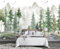 MIWEI Wallpaper Papier Peint Panoramique Montagne De Forêt Abstraite Papier Peint 3D Tapisserie Decoration Poster Murale Chambre Salon -F013-330cmX245cm