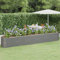 puraday Hochbeete Für Garten 440x80x68 cm Blumenkasten Pflanzkasten Terrasse Pflanzkübel Gemüsebeet Kräuterspirale XXL Hochbeet Metall Hochbeet Stahl Hochbeet Groß Gartenbeet Grau