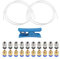 AEDIKO 10pcs PC4-M6 Quick Coupling and 10pcs PC4-M10 Straight Pneumatic Coupling with 2mTube for Connecting 3D Printers with 1.75 mm Filament