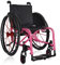 LOERSS Leichter Sportrollstuhl, Zusammenklappbarer All-Terrain-Ultra-Rollstuhl, Rollstuhl Aus Aluminiumlegierung, Leichter Rollstuhl Für Erwachsene, Selbstfahrende Manuelle Rollstühle(38cm/15in,Pink)