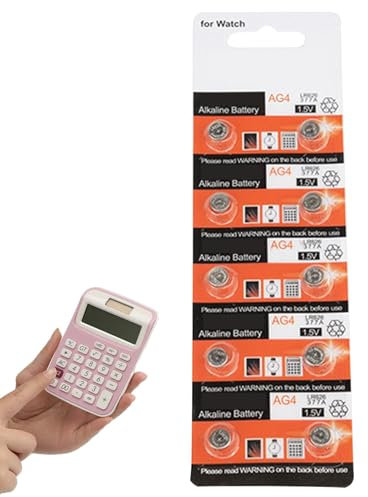 Kleine runde Batterien, Knopfzellen – flache Batterie, lange Lebensdauer, 1,55 V, 10 x kleines Paket mit Scheibenbatterie AG1 AG4 für kleine Spielzeug, Hörgeräte