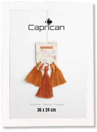 caprican Picture Frames - White Photo Frame with Safe Perspex Front - A1 A2 A3 A4 A5 Photo Frames Multiple Pictures Sizes Colors, Portraits & Wall Mounting Orientation (36 x 24 cm)