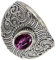 Im Labor gezüchteter Rhodolith-Edelstein- Sterling silber Band Ring für Männer und Frauen in allen Größen Schmuck CRG1084AW17_(63 (20.1))