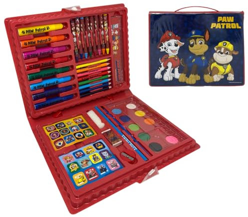 Coffret couleur pour enfants Paw Patrol set 65 pièces de couleurs et papeterie kit dessin et peinture