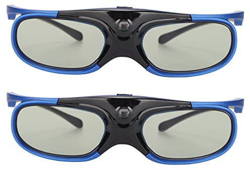 Fafeicy 144Hz DLP Link 3D Glasses, 3D Active Shutter Glasses Clear for All DLP Link Projectors for Optoma for for