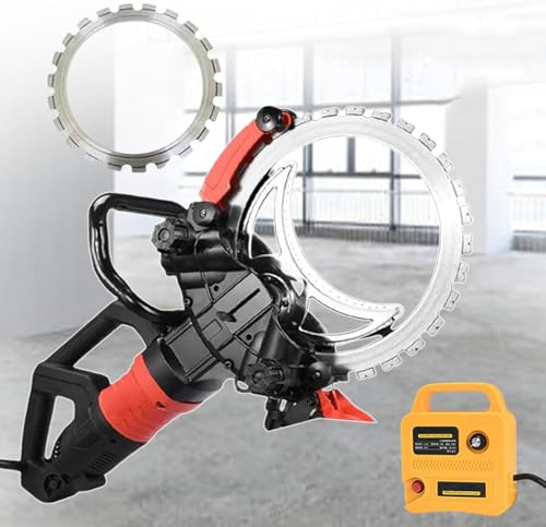 8980w Professional Concrete Ring Saw, 16 Diamond Blade, Electric Concrete Saw, 29cm Cutting Depth, 3000rpm Corded Wall Chaser Cutter with Dust Suppression, for Building Sites & Renovation Projects