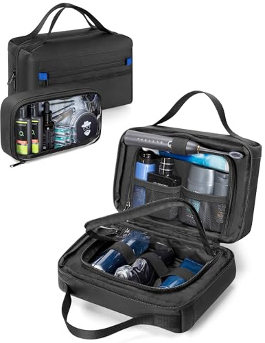 Marscamd Toiletry Bag with Travel Cube, Mens Versatile Organizer, Black