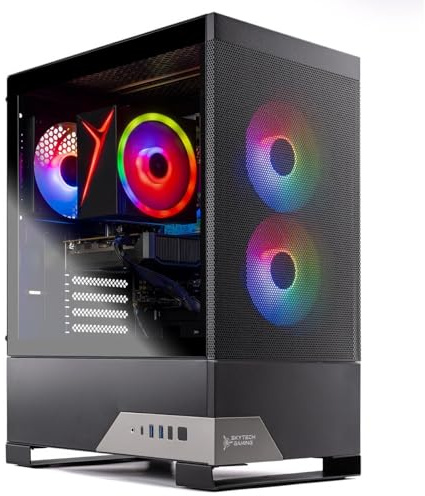 Skytech Gaming Nebula 2 Gaming PC, Intel i5 14400F 2.5GHz, NVIDIA RTX 5050 8GB, 1TB NVMe SSD, 16GB DDR4 RAM 3200, 650W Gold PSU, Wi-Fi, Win 11, Desktop