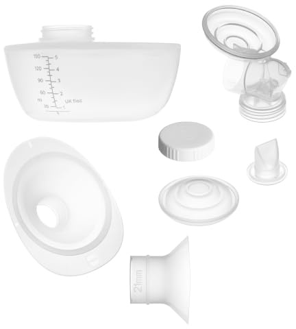 Einzelpumpset für MAM Move Hands-free Milchpumpe | Ersatzteil-Set | Original MAM Milchpumpen-Zubehör | Trichter, Ventil, Membran & Milchauffangbehälter