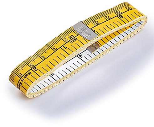 Prym Maßband Color Analog 150 cm 60 inch, Poly-Fiber-Gewebe, gelb, weiß