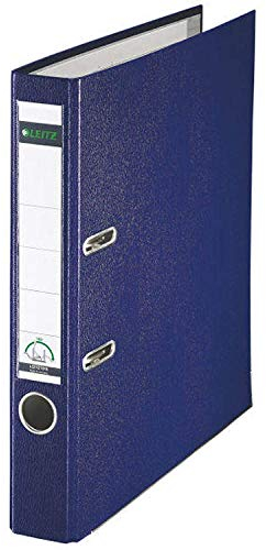 5er Sparpack Leitz 1015 Qualitäts-Ordner Plastik schmal, mit patentierter 180º-Präzisionsmechanik 14 Farben zur Auswahl (nachtblau)