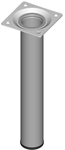 Element System 18133-00261 Pied Tubulaire en Acier L 200 mm Ø 30 mm Alu Blanc 4 pièces