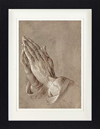 1art1 Albrecht Dürer Poster Betende Hände, 1508 Gerahmtes Bild Mit Edlem Passepartout | Wand-Bilder | Im Bilderrahmen 40x30 cm