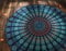 RAJRANG BRINGING RAJASTHAN TO YOU Pfauen Mandala Wandteppich Rund 183 cm Hippie Wandbehang Dekorativ Bohemian Stil Bettwäsche Handgefertigt Reine Baumwolle Blau