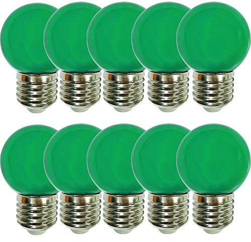 NCC-Licht 10x LED Lampe P45 Tropfen E27 2W Grün 360° für Innen & Außen | Farbige LED Leuchtmittel, ersetzt 25W Glühlampe mit E27 Schraubsockel, für Biergarten Party und dekorative Beleuchtung