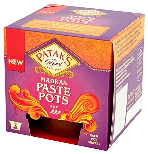 Patak's Madras Paste Pots Hot 2x70g (Pack of 2)