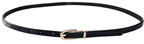 Aivtalk Damen Schmaler PU Leder Gürtel Mode Hüftgürtel Belt Dünn Taillengürtel für Jeans Kleid